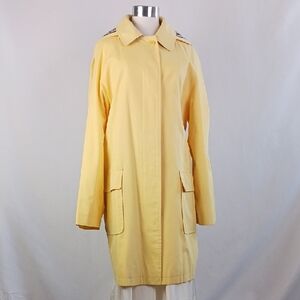 Burberry Yellow Short Trench W Hood Coat.